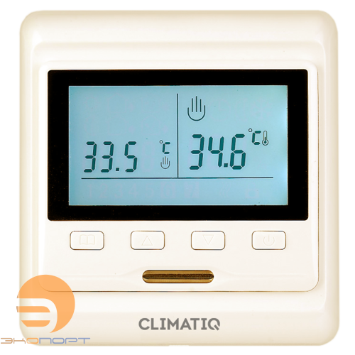 Терморегулятор CLIMATIQ PT програмируемый, слоновая кость