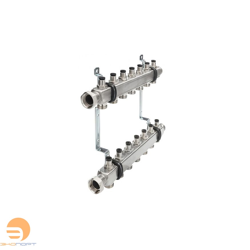 Коллектор для отопления с запорными вентилями 7 контуров TECE