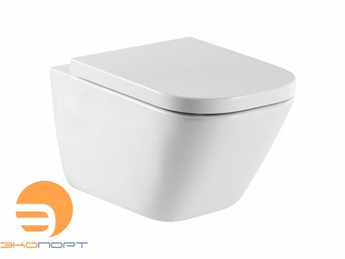 Унитаз Gap rimless ROCA подвесной с сиденьем Slim Soft Close дюропласт