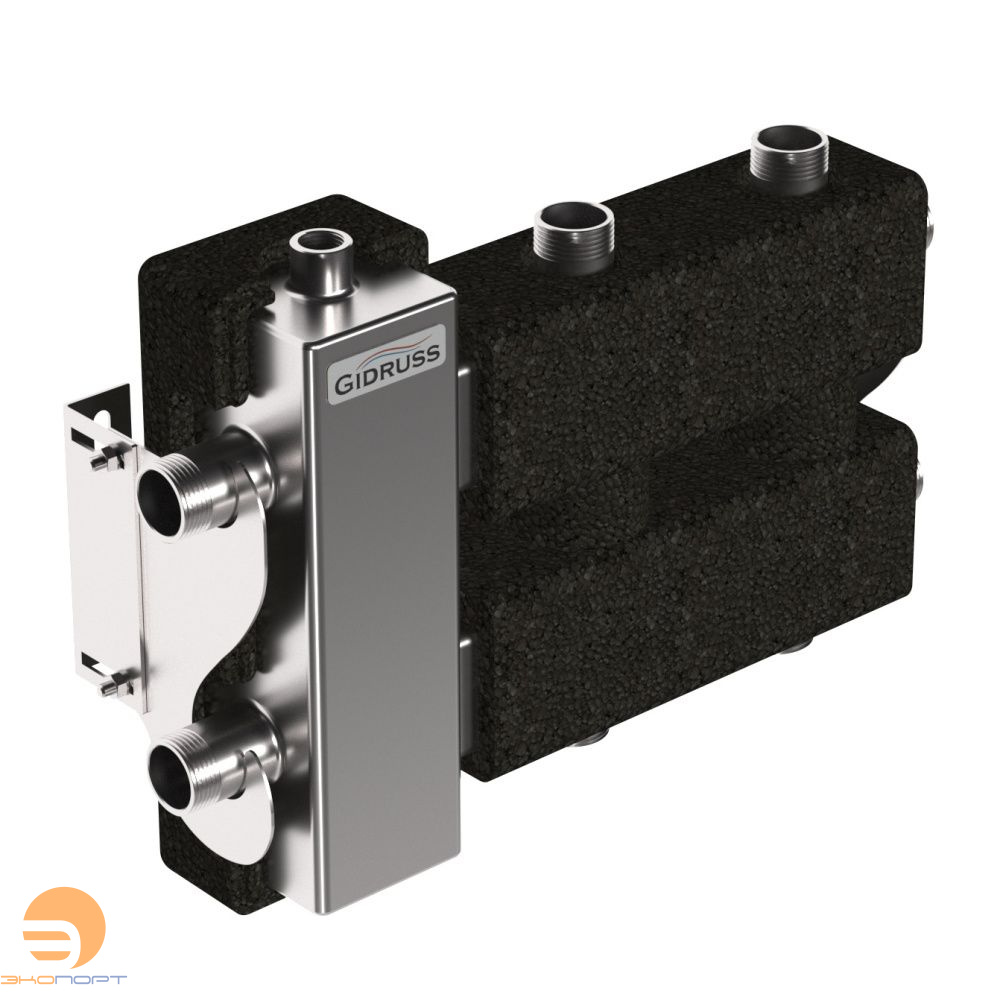 Балансировочный коллектор BMSS-60-3DU.EPP (1 контур вниз, 1 вверх и 1 в сторону, изоляция) GIDRUSS