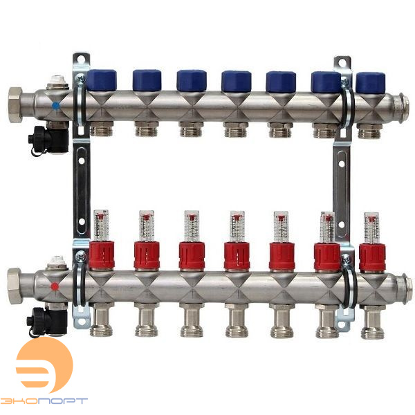 Коллектор с расходомерами на  7 выходов 3/4" евроконус  FRAENKISCHE