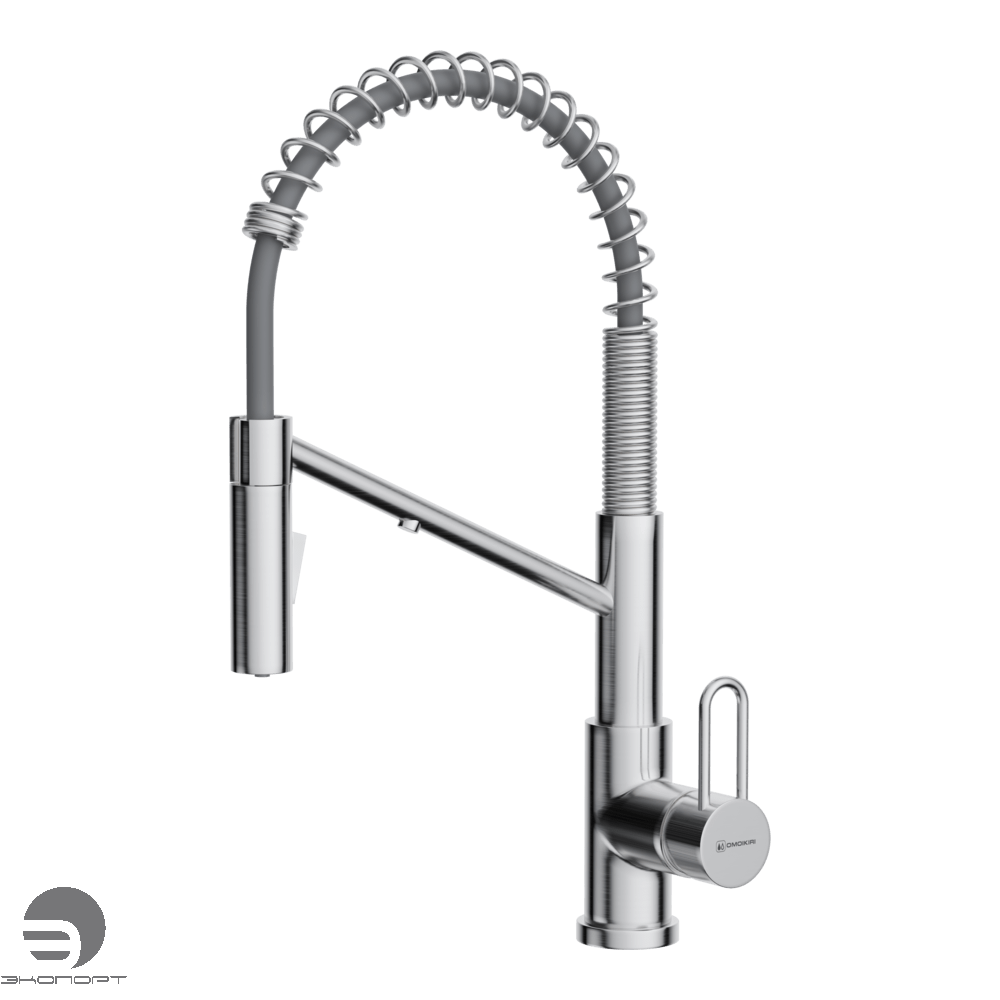 Смеситель для кухни Mikawa 2 Plus-SB BN, нержавеющая сталь, Omoikiri (Выставочный образец)