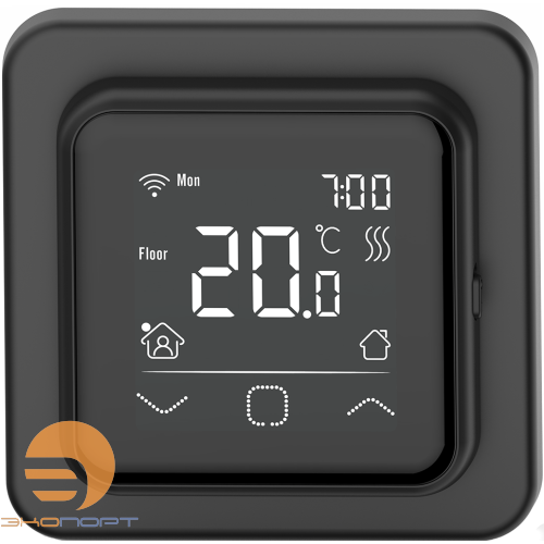 Терморегулятор IQ Thermostat SMART HEAT Wi-Fi программируемый, сенсорный, черный