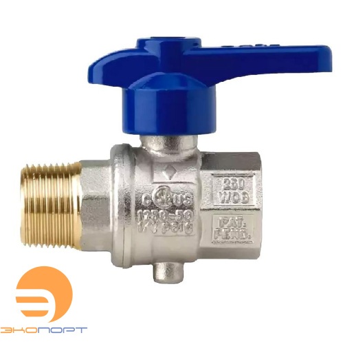 Затвор дисковый ВН  1/2", запорно-регулирующий EUROFLY (синяя ручка) RB