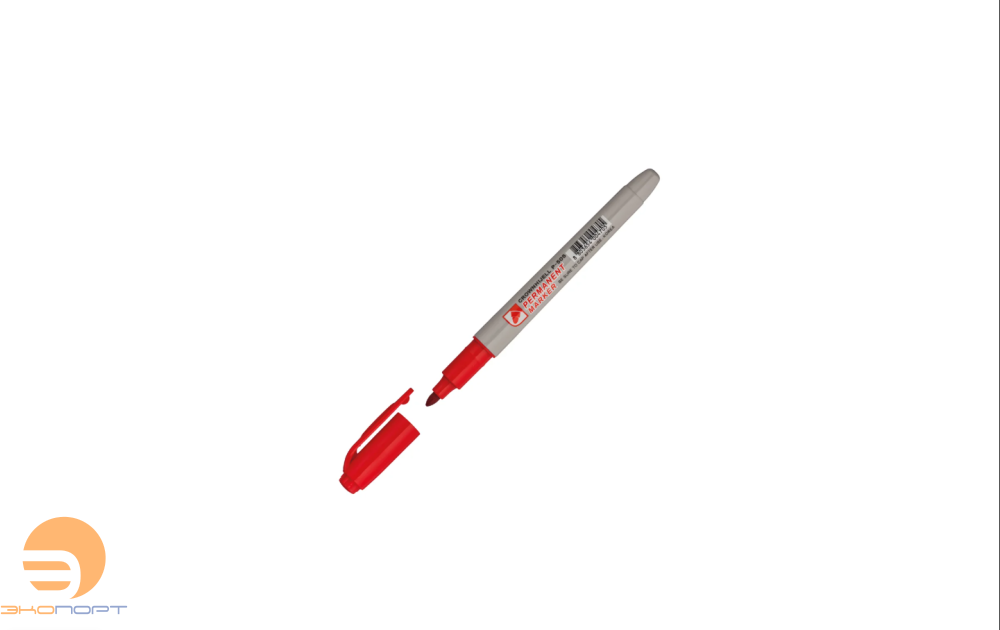 Маркер перманентный Crown "Multi Marker Slim" красный, пулевидный, 2мм 