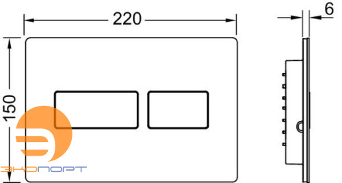 Клавиша TECEsolid черная матовая