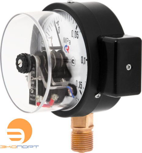 Манометр с электроконтактной приставкой ТМ-510Р.05 (0..1,0 МПа) G1/2", 100мм, 150С, кл.т. 1,5 Исп.V (ЛРПЗ)