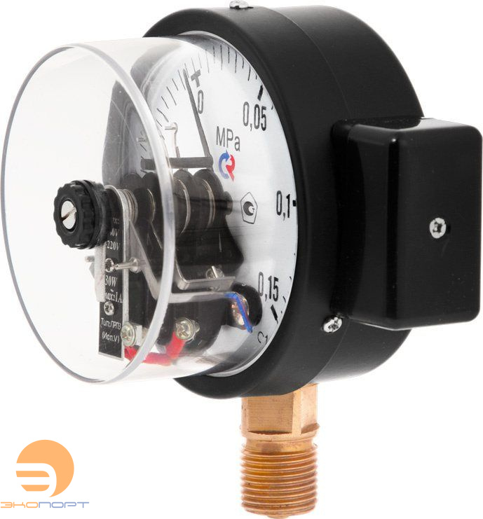 Манометр с электроконтактной приставкой ТМ-510Р.05 (0..1,0 МПа) G1/2", 100мм, 150С, кл.т. 1,5 Исп.V (ЛРПЗ)