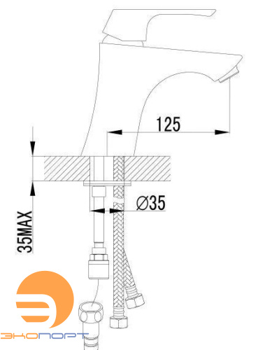 Смеситель для умывальника и биде UNIT, хром, LEMARK