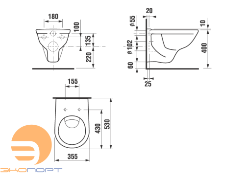 Комплект унитаза подвесной с крышкой Dino Rimless (безободковый), JIKA ((2137.7.000.000.1 / 8213770000001)+(8933703000639 / 9337.0.300.063.1 / 8.9337.0.300.06))