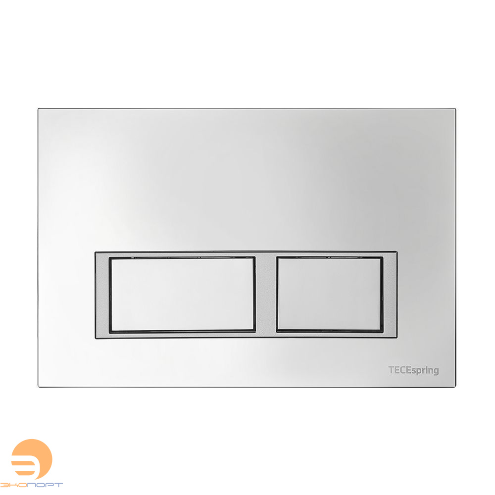 Панель смыва TECEspring V (прямоугольные клавиши) пластик, хром глянцевый, контур хром матовый