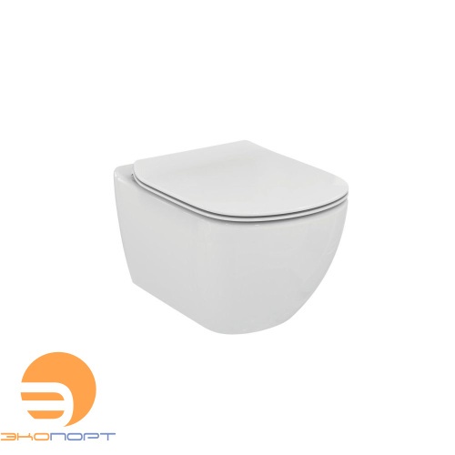 Комплект унитаза подвесного TESI AquaBlade® с тонкой крышкой, тип SANDWICH, глубокий смыв (T007901+T352701) IDEAL STANDARD