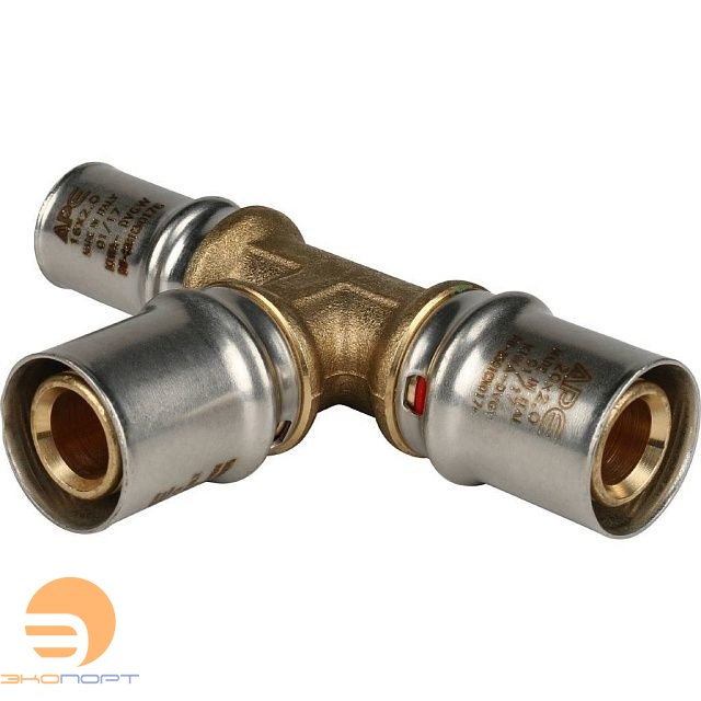 Тройник  20x20x16 латунь, пресс Stout