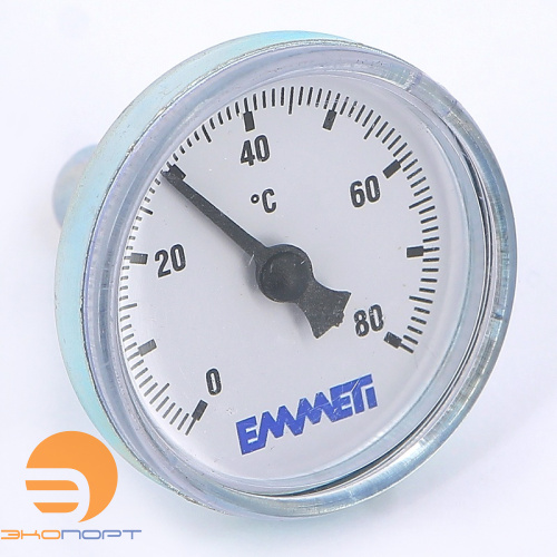 Термометр для коллекторных групп (Ду 40, 80С), биметаллический, Emmeti