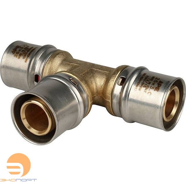 Тройник  26х26х26 латунь пресс Stout