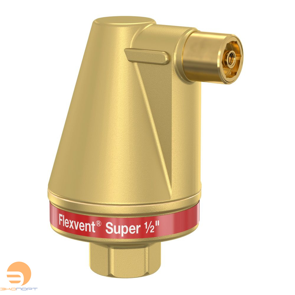 Воздухоотводчик поплавковый Flexvent Super 1/2" (внутренняя резьба, латунь) Тм=120, Рм=10