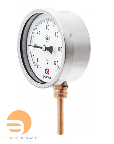 Термометр биметаллический БТ-32.211, 63мм (0...+200C) G1/2", L64, кл.т.2,5, радиальный