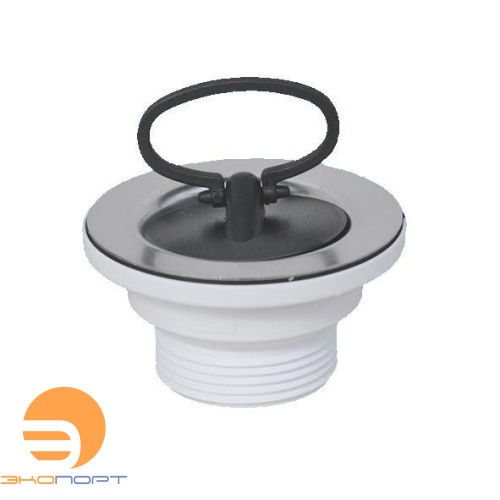 Выпуск пластиковый с резиновой пробкой (решетка н/ж 70мм) выход вертикальный 1 1/2" McAlpine