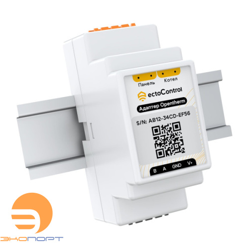 Адаптер OpenTherm, DIN, RS485 (Modbus) ectoСontrol