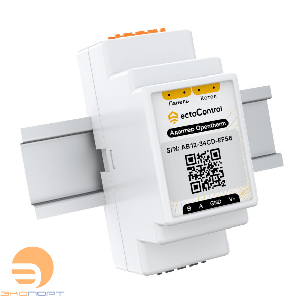 Адаптер OpenTherm, DIN, RS485 (Modbus) ectoСontrol