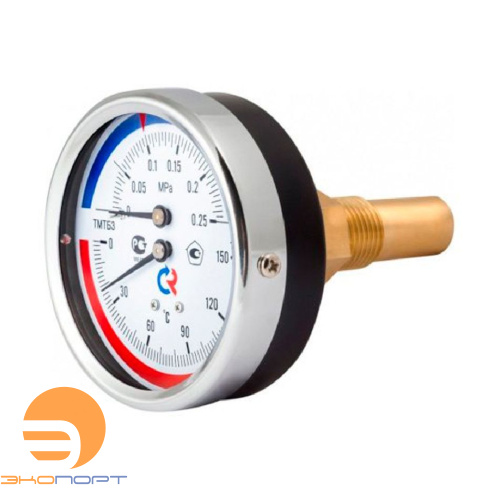 Термоманометр ТМТБ-31Т.3 (0..+120С)(0-0,6 МПа) G1/2'', кл.т.2,5, L=100мм