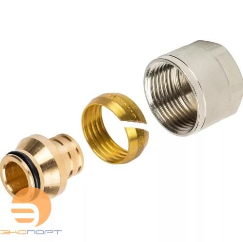 Соединение резьбозажим. 20х2 (резьба 3/4") для PE-X STOUT