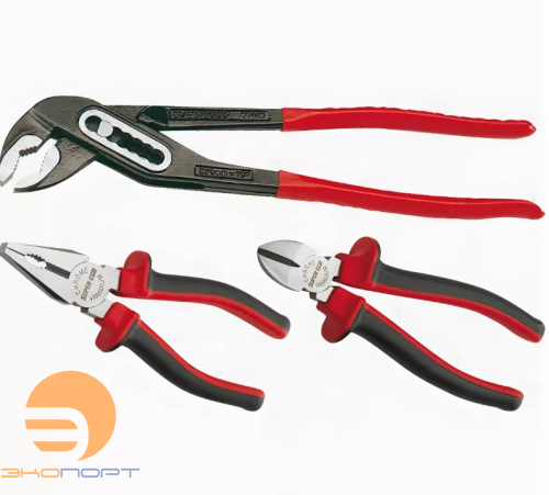 Набор губцевый 3шт (клещи 522-10", бокорезы 160мм, пассатижи 160мм) Super-Ego