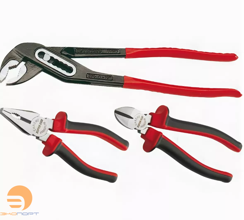 Набор губцевый 3шт (клещи 522-10", бокорезы 160мм, пассатижи 160мм) Super-Ego