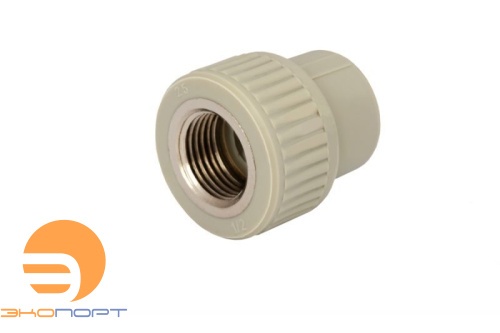 Муфта ВР 20х3/4" PPRC серый KALDE