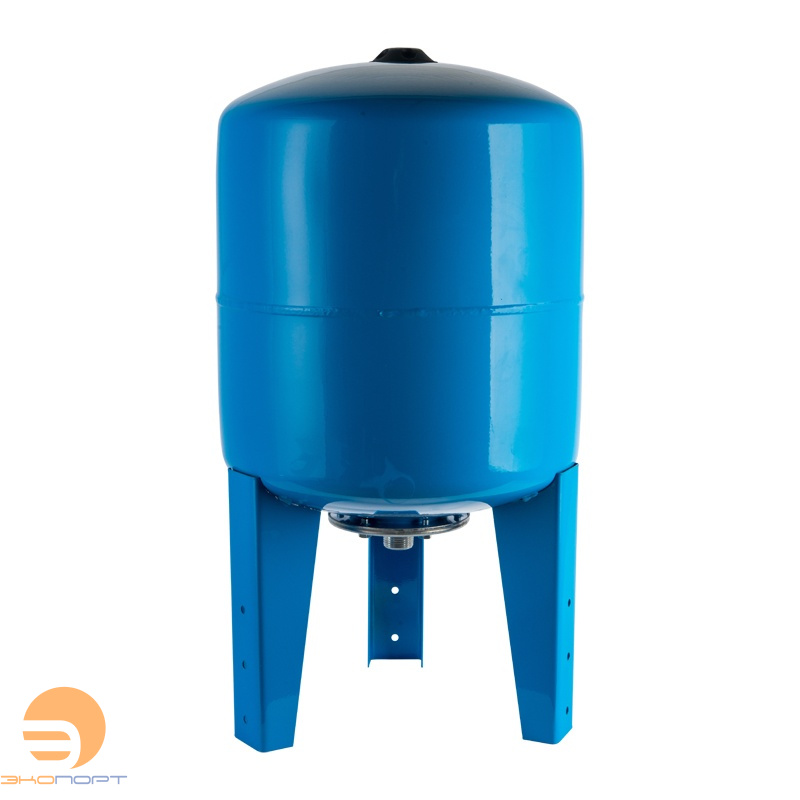Бак мембранный для водоснабжения  80 л STOUT вертикальный с опорными стойками со сменной мембраной (синий) G1"