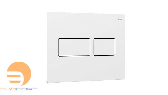 Панель двойного смыва Touch Lux (белый матовый / металл), RIVO