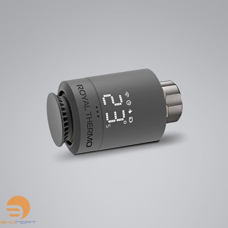 Термостат радиаторный электронный Smart Heat серебристый Royal Thermo