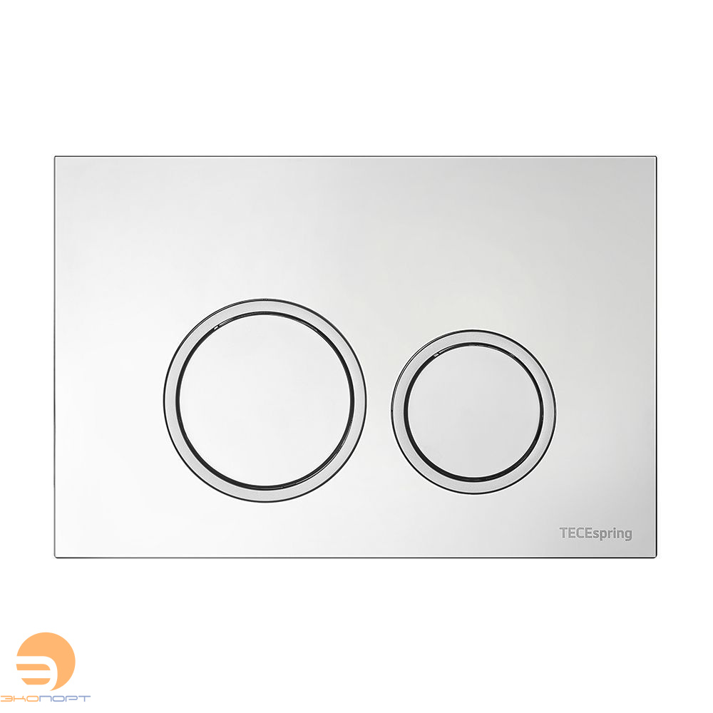 Панель смыва TECEspring R (круглые клавиши) пластик, хром глянцевый, контур хром матовый