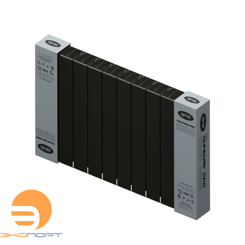 Радиатор биметал. SUPReMO 500/90 (202Вт) 10 секций боковое подкл. Rifar Антрацит