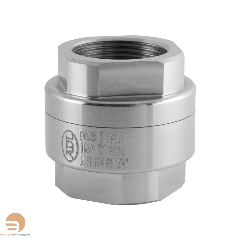 Клапан обратный ГРАНЛОК CVS25-015 р/р, Ду 1/2", нерж. сталь, Ру25, Тмах.=250оС