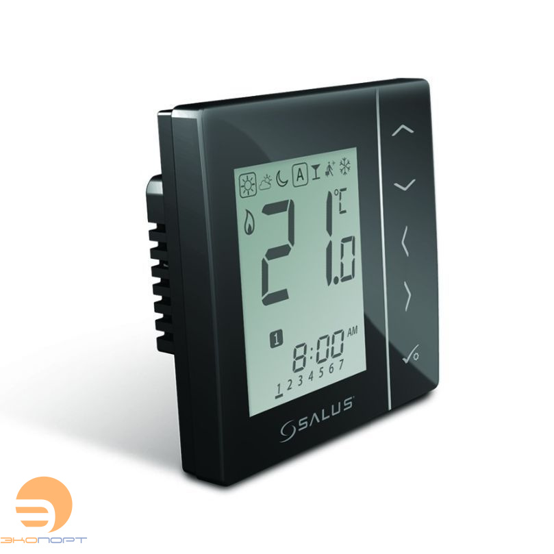 Терморегулятор проводной непрограммируемый цифровой с функцией NSB, встраиваемый, черный VS35B SALUS