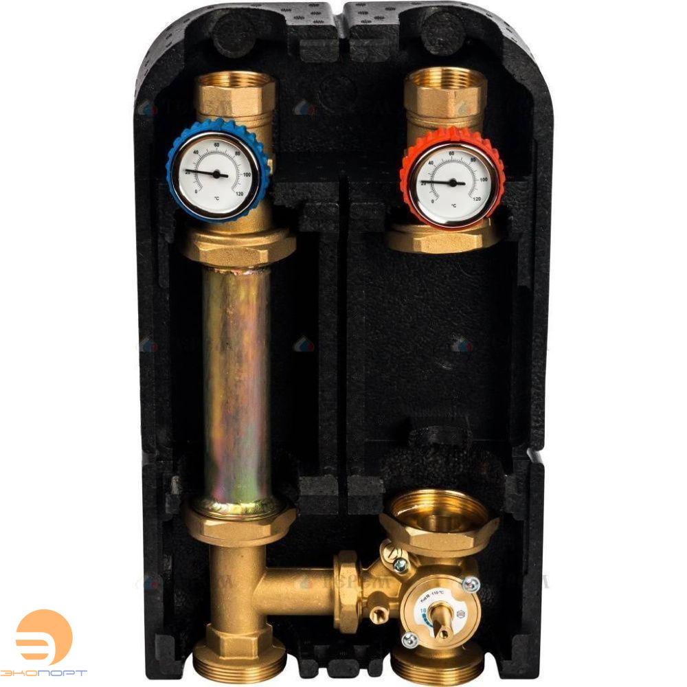 Насосная группа с 3-х ходовым приводным смесителем 1 1/4" без насоса STOUT