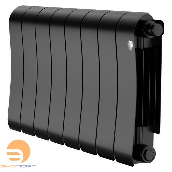 Радиатор биметаллический Infinity Noir Sable 300/87  8 секции VR80 (нижнее правое) черный Royal Thermo