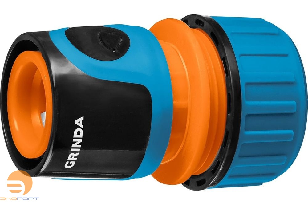 Соединитель быстросъемный GRINDA TC-34, 3/4", пластиковый с TPR, для шланга, PROLine 