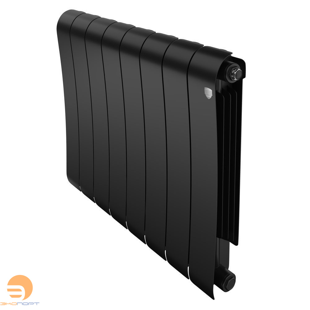 Радиатор биметаллический Infinity Noir Sable 500/87  8 секции (черный) Royal Thermo