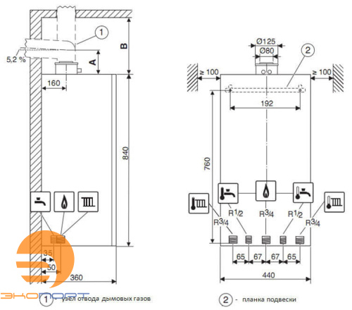Котел Logamax plus GB172-35 iW H (белый)