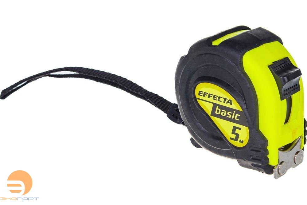 Рулетка  5м х 25мм, с магнитом, "Effecta" Basic КРЕПЕЖ