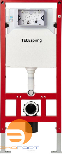 Комплект TECEspring, панель смыва с круглыми кнопками Хром глянцевый