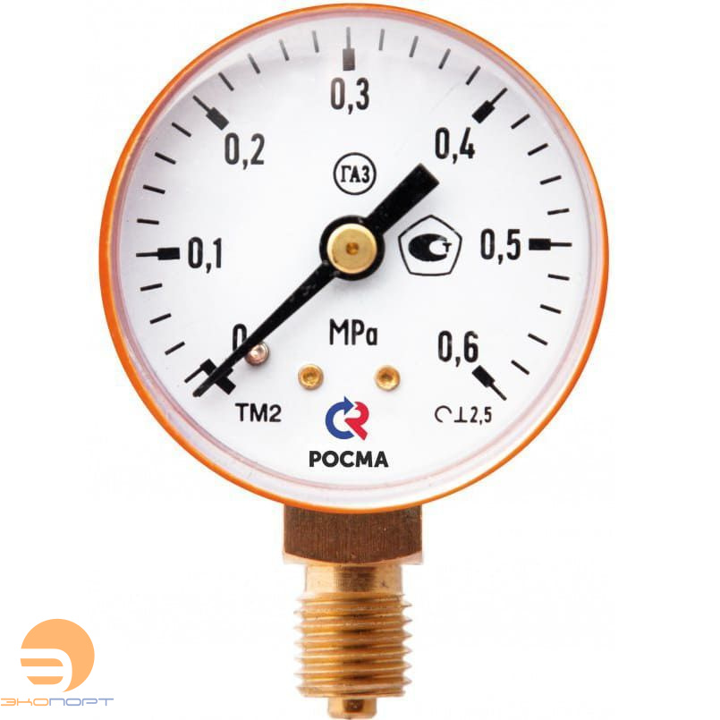 Манометр ТМ-210Р.00 (0..0,6 МПа), М12*1,5, 50мм, кл.т. 2,5, 80С, СЗН8 (пропан), радиальный