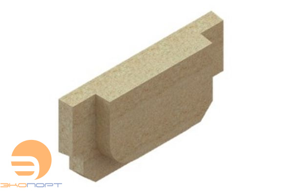 Заглушка торцевая полимербетонная ЗЛВ-10.14.08-П-П для лотка водоотводного полимербетонного