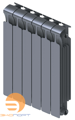 Радиатор биметаллический Monolit 500/100  10 секции G3/4" боковое подкл. Титан Rifar