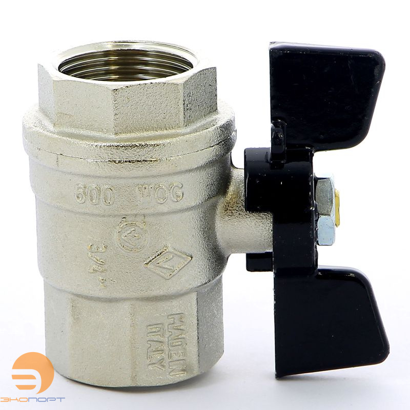 Кран шаровой усиленный ВВ  3/4" (бабочка) Bugatti