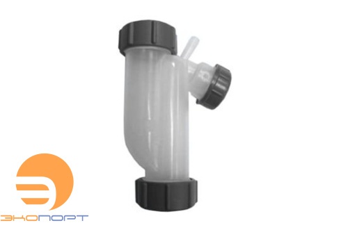 Сифон трубный S-образ. (1 1/4"х25мм) б/вып. д/слив конденc. (+отвод Ду17, гидрозH150)прозр. McAlpine