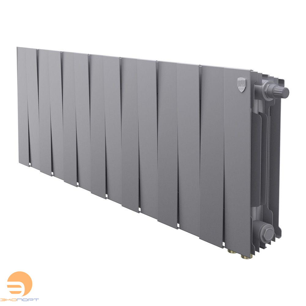 Радиатор биметаллический PianoForte Silver Satin VDR80 300/100  14 секций Royal Thermo