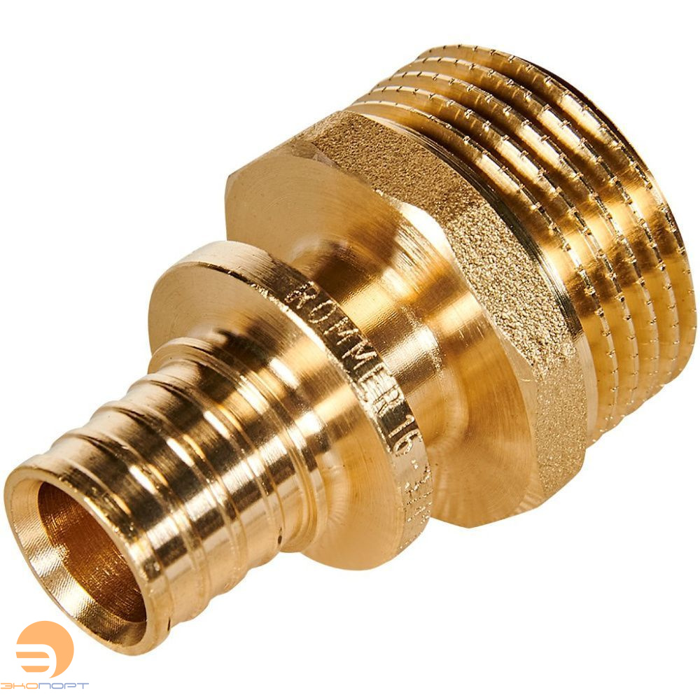 Муфта переходная 16-3/4 НР латунь Rommer